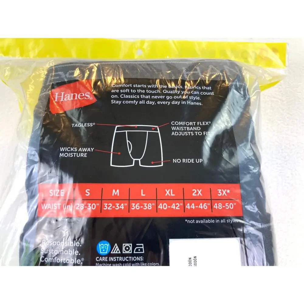 Hanes Boxer Briefs XL 10 Pr/Pk Assorted New with Tags